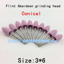Papel de lija Ferramentas 100 unids muela Flint aberdeen, 3 mm diámetro de vástago, diámetro de la cabeza 6 mm, accesorios para herramientas