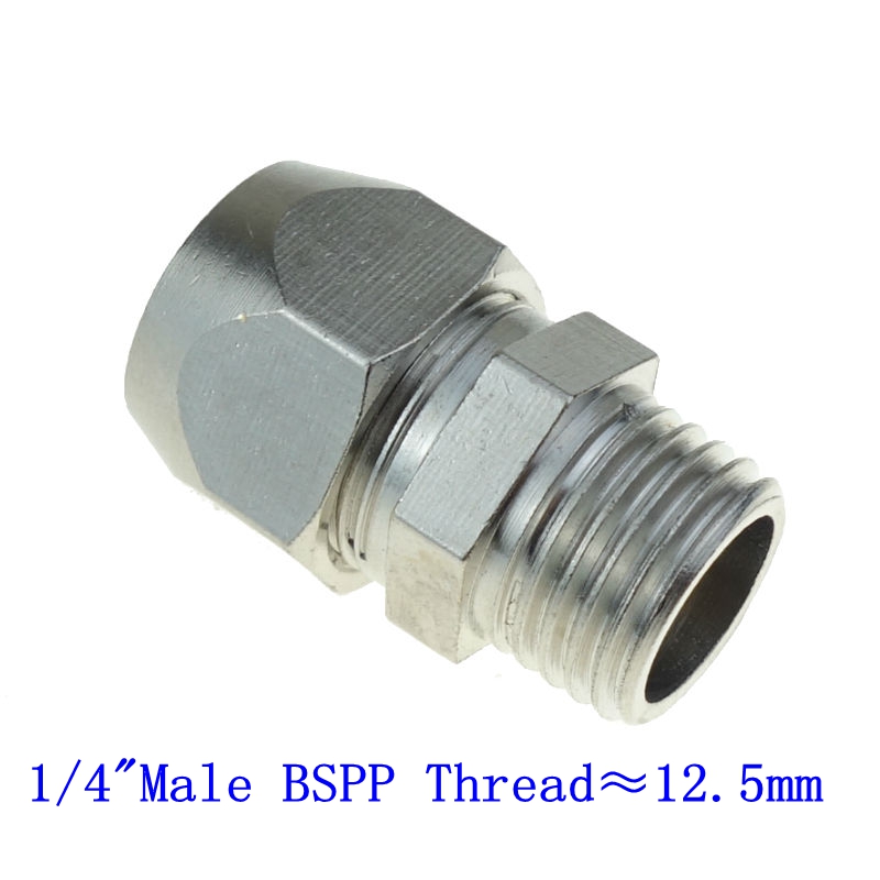 3//8 OD x 1//8 NPT Female Plastic /& Nickel Plated Brass Push to Connect Straight Female Connector Fitting Pack of 2