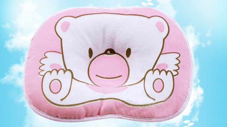 Newborn Bear Bedding Baby Nursing Pillow Prevent Flat Head 100% Cotton Animal Baby Shaping Pillow Pattern Comfortable Pink Blue (10)