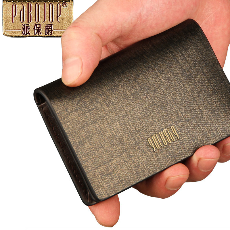 2015 New 100 Pieces Business Cards Holder Decent Mini Real Leather Convenient 5 Slots ID Card