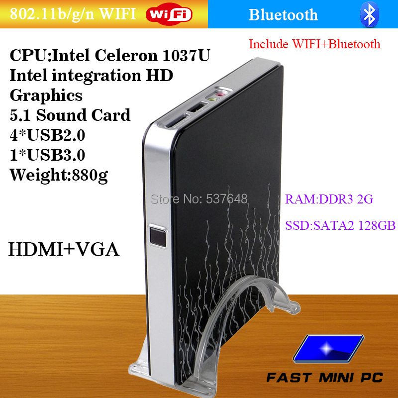   intel celeron 1037u 1.8  2    DDR3 128  SSD   wi-fi +  Bluetooth -hdmi + VGA