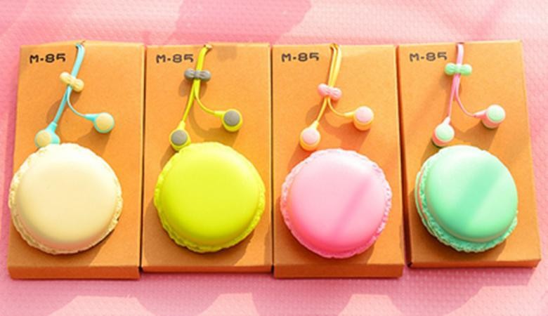 makaron cute colorful earphone for samsung xiaomi iphone8