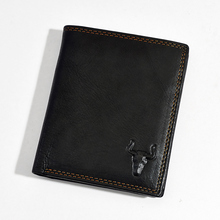 New Arrival Men s Bulls Mark 100 Genuine Leather wallet head cowhide purse big capacity trifold