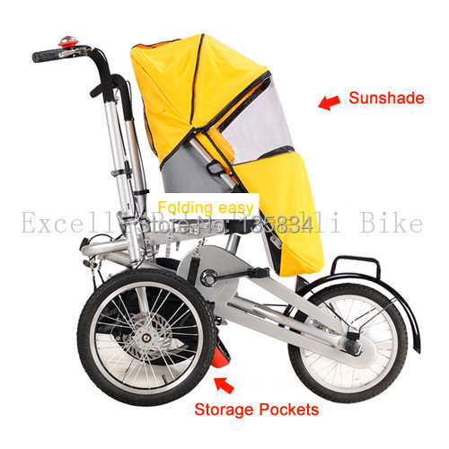 A06-Folding Taga Bike 16inch Mother Baby Stroller Bike Adding Baby Capsule.jpg