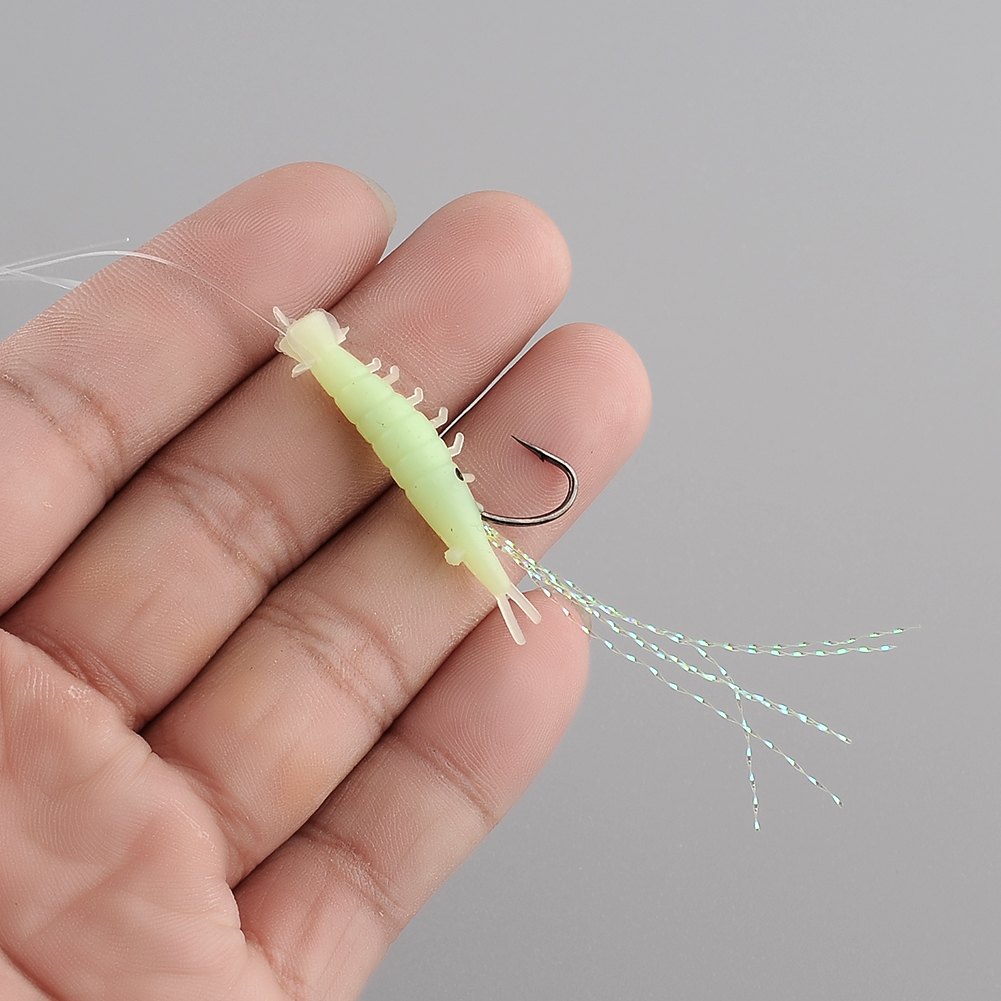 2019 New Sabiki Soft Fishing Lure Rigs Luminous Shrimp Bait Jigs Soft