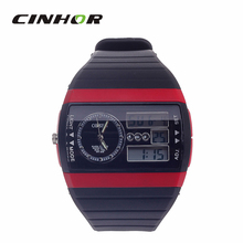 OHSEN AD1305 2015 New Arrival Fashion Multifunctional Analog Digital Dual Display Waterproof Wrist Watch for Men