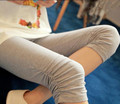 2pieces lot free ship new Pregnant Women Elastic Capris Pant Solid Pleated Cotton Maternity Leggings colored