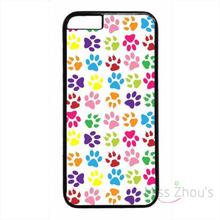 For iphone 4/4s 5/5s 5c SE 6/6s plus ipod touch 4/5/6 back skins mobile cellphone cases cover Paws Paw Cute Colorful Pattern