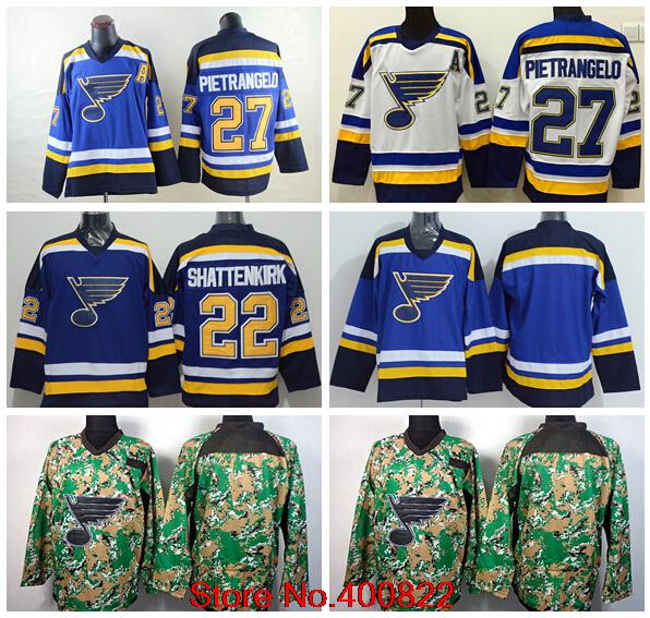 22 Kevin Shattenkirk Mens St.Louis Blues Jersey Cheap 27 Alex Pietrangelo Ice Hockey Jerseys ...