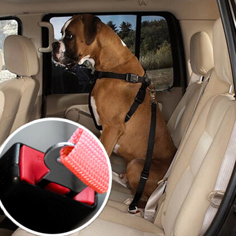Pet Car Travel Restraint Dog Safety Seat Belt Lead Harness Auto