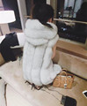 Fur vest female 2016 medium long fox fur rex rabbit hair wool with a hood vest