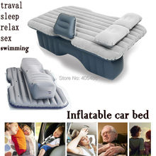 waterproof hot sale Universal Car Travel Inflatable Mattress Car Inflatable Bed Air Bed Cushion Thickening floking light gary