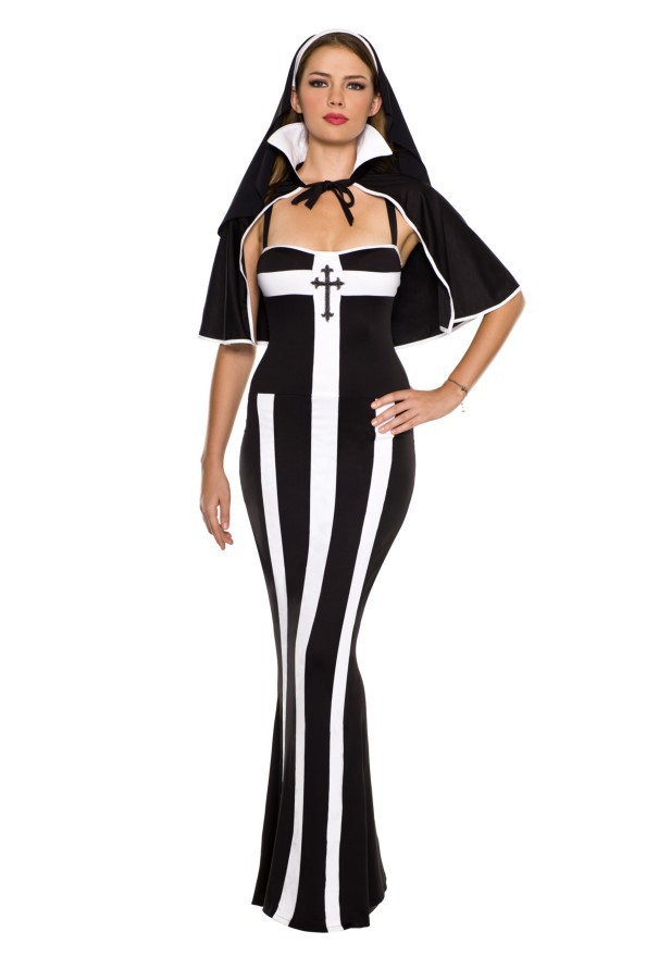 White dress nun costume