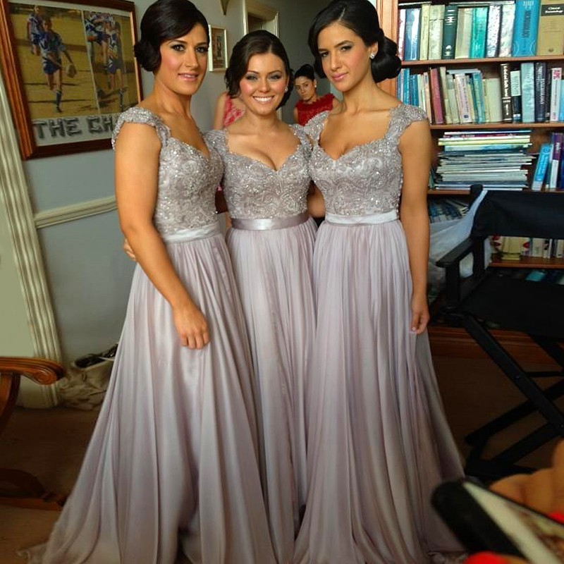 Silver bridesmaid dresses ebay
