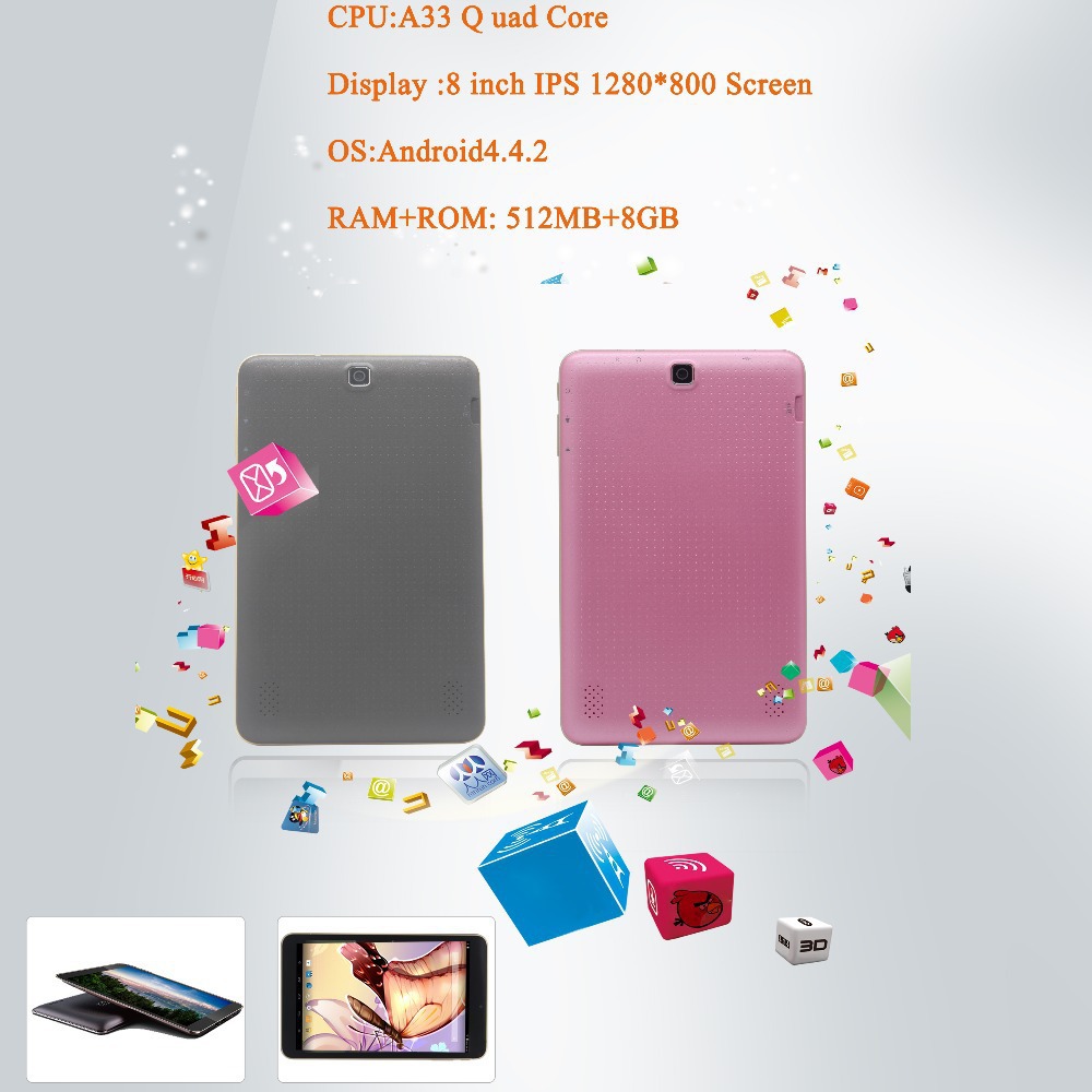 1280 800 IPS A33 ARM 8 Tablet PC IPS Android 4 4 Google 16GB Quad Core