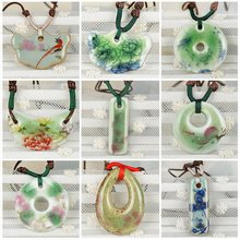 2015 New Porcelain Chian Classic Vintage Jewelry Handmade Ceramic Pendant Necklaces For Women Girls lx SS0103