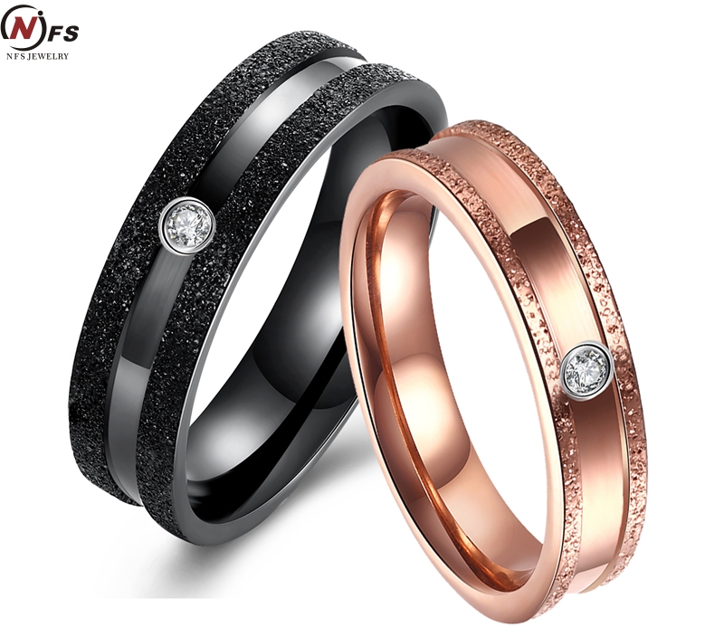 nfs 2 pieces 316l stainless steel jewelry couple ring set black gold his and hers promise rings engagement wedding band - His And Her Wedding Ring Set nfs 2 pieces 316l stainless steel jewelry couple ring set black gold his and hers promise rings engagement wedding band - His And Her Wedding Ring Set