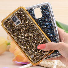 For Galaxy S5 Crystal Cover Fashion Women Full Body Rhinestone Diamond Skins Case For Samsung Galaxy S5 I9600 SV Slim Phone Capa
