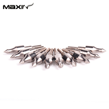 12pcs lot Hunting Crossbow Arrowhead Broadheads Arrow Accessories 125grain Screw Insert Arrow Steel Piont in Bow
