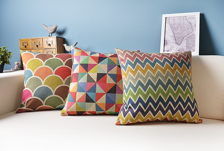 On Sale Fashion Color Pattern Cushion Cover Scandinavian Modern