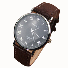Splendid Luxury Fashion Faux Leather Mens Quartz Analog Watch Male Boy BusinessMan Watches Mechanical