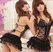 2016Good Quality Full Slip Sexy Lingerie Transparent Mesh Women Half Slips With Thongs Sheer Suit Corset Ladies Pajamas Hot Sale