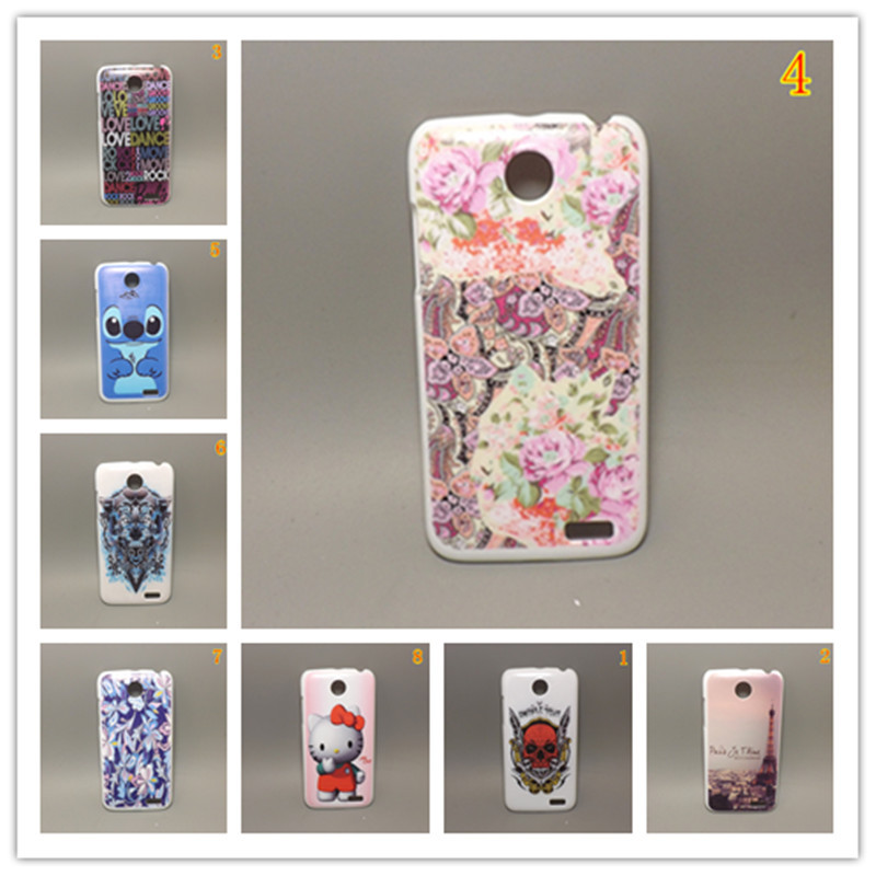 Fashion design Rubber Flower Painting Hard Plastic cell Phone Case for Lenovo A516 A378T free shipping