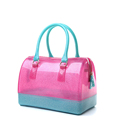 Trendy Fashion Transparent Candy Color Medium Size Women Cute Bag Ladies Cheap Casual Contrast Color Shoulder