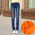 Warm Jeans For Women Thick Fleece Pants Winter long Jeans Female Stretch Straight Fashion High Waist
