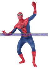 Hot Sale super cool adult kids Lycra spiderman costume spiderman hoodie onesies spider man cosplay costume