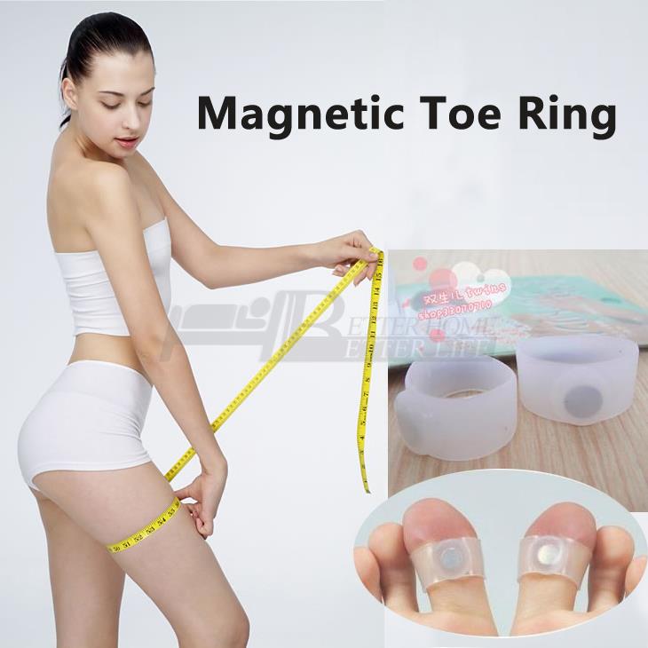 2 PCS Pair Slimming Health Silicon Magnetic Foot Massager Massge relax Toe Ring for Weight Loss