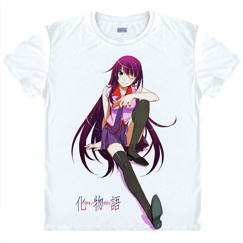 Bakemonogatari Monstory Anime gifts Christmas T shirts Japanese anime shirt 3d print Cosplay t shirt Men