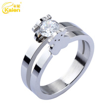 New High Quality Titanium Steel Bear Ring For Women Fashion Rhinestone Silver Ring Fine Jewelry Anillo