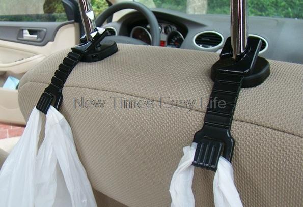 2pcs Auto Car Vehicle Headrest Seat Back Flat Band Hanger Hook Holder Organizer Interior Accessories Handbag