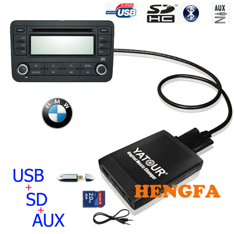 Car usb aux mp3 changer adapter for bmw e46