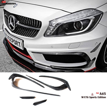 High quality a-class w176 car front lip for benz,auto front spoiler lip for cla class w176