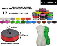 China aliexpress abs 1 75 3mm filament yellow printer 3d parts3d printer kit reprap diy kits