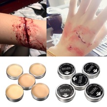 1X Halloween Modeling Fake Wound Scar Eyebrow Blocker Wax Special Effect Makeup