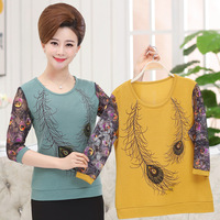 fashion-Peacock-feather-middle-age-women-autumn-spring-three-quarter-sleeve-t-shirt-mother-clothing-female.jpg_200x200
