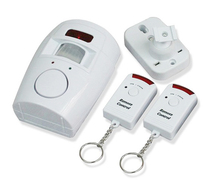 Motion Sensor Detector Alarm Wireless IR Infrared Remote Security System White