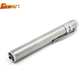waterproof Portable Stainless mini LED keychain flashlight Torch battery flashlight outdoor led work light aaa led