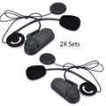 1 Pair Motorcycle Helmet Intercom Headset Hands free Bluetooth Interphone Sports Helmet Kits Casque Audio Moto
