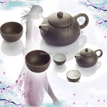 Drinkware Coffee&Tea Sets New 2014 Yixing Purple Teapot 3 Pieces/Set Tea Service Tea Cup Kung Fu Tea Set Wholesale Free Shipping