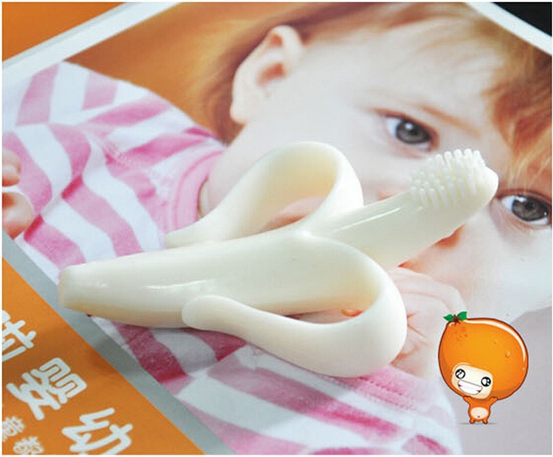 2015 Silicon Banana Bendable Baby Teether Training Toothbrush Toddler Infant New designs Massager Teeth Stick High quality cute (5)