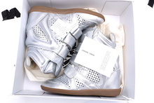 Isabel Marant Summer Breathable Fashion Wedge Sneakers Women Silver 8CM Hidden High Heel Sneakers