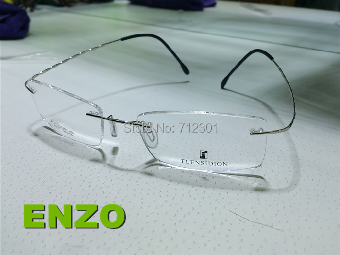 Durable Screw Thread Hingeless Temple Rimless Memory Pure ...