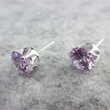2016 New Hot top jewelry 8 color 9mm grade zircon earrings Platinum Plated Fashion Ladies Earring