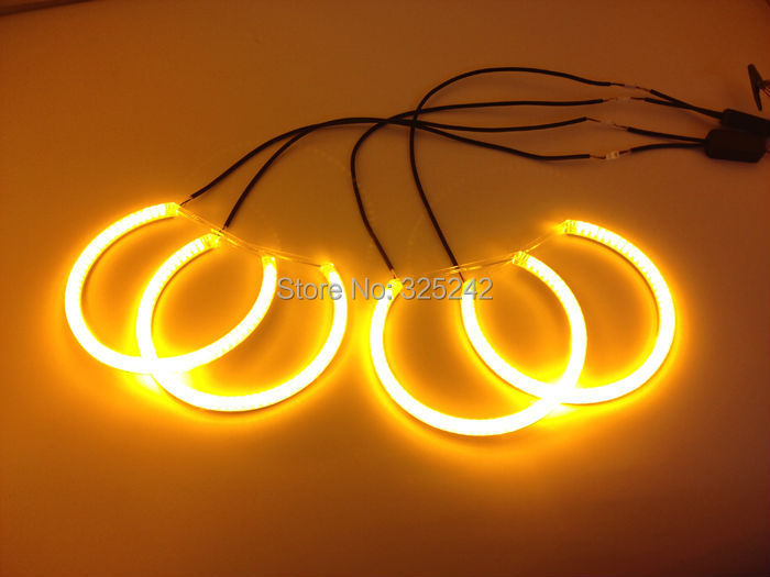 Switchback LED Angel Eyes Halo Rings Kit For BMW E46 Non projector(26)