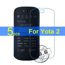 5pcs Ultra Clear LCD Screen Protector Film Cover For Yota Yotaphone 2 Protector Film + cloth Free Shipping