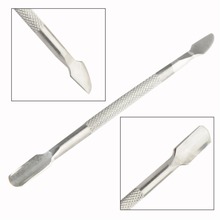 Silvery Stainless Steel Trimmer Manicure Cuticle Remover Pusher Nail Art Tools Push Finger Dead Skin Spoon Cut EQA053
